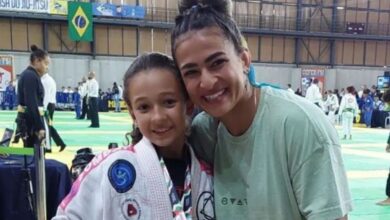 A lutadora mirim participou do Sulamericano de Jiu-Jítsu Olímpico da CBJJO, no sábado (11)