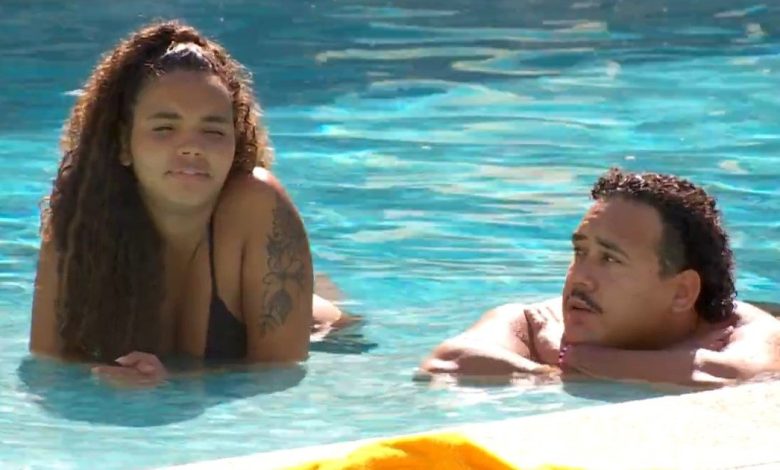 Lucas Henrique elogia Pitel na piscina do "BBB 24": "Você está bonita"