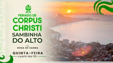 FERIADO DE CORPUS CHRISTI - ALMOÇO E JANTAR NO ALTO VIDIGAL BRASIL