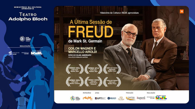 A ULTIMA SESSÃO DE FREUD com ODILON WAGNER E MARCELLO AIROLDI NO TEATRO ADOLPHO BLOCH