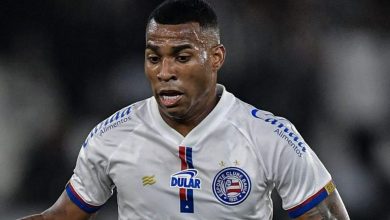 Jean Lucas se anima com o jogo do Bahia contra o Botafogo