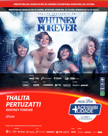Thalita Pertuzatti em Whitney Forever no TEATRO CLARO RIO