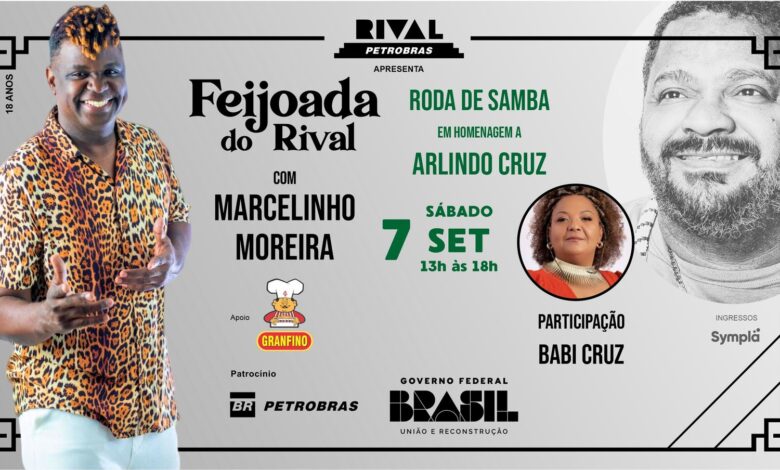 Feijoada do Rival – homenagem a Arlindo Cruz, com Marcelinho Moreira. Participação: Babi Cruz