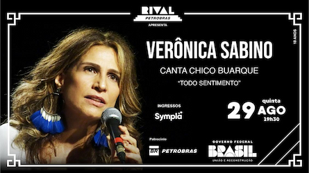 VERÔNICA SABINO NO SHOW “TODO SENTIMENTO” NO TEATRO RIVAL PETROBRAS