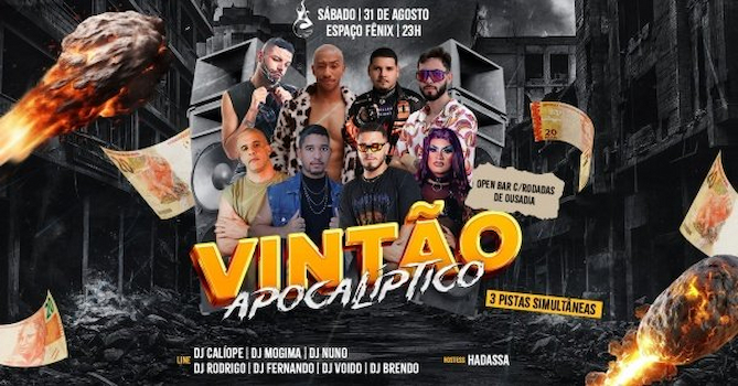 VINTÃO APOCALÍPTICO - OPEN BAR no Espaço Fenix