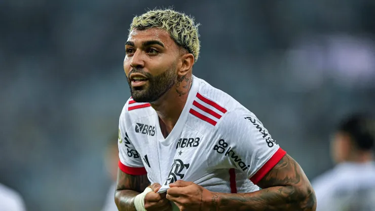 Gabriel Barbosa durante o clássico com o Vasco
