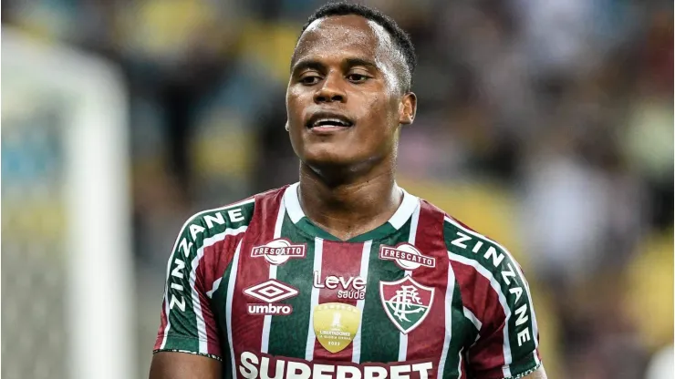 Jhon Arias durante partida entre Fluminense e Atlético-MG, no Maracanã, pelas quartas de final da Copa Libertadores da América. Foto: Celso Pupo
