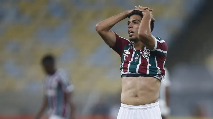 RIO DE JANEIRO, BRAZIL - AUGUST 27: Nonato of Fluminense reacts at the end of the match between Fluminense and Palmeiras as part of Brasileirao 2022 at Maracana Stadium on August 28, 2022 in Rio de Janeiro, Brazil. (Photo by Wagner Meier/Getty Images)
