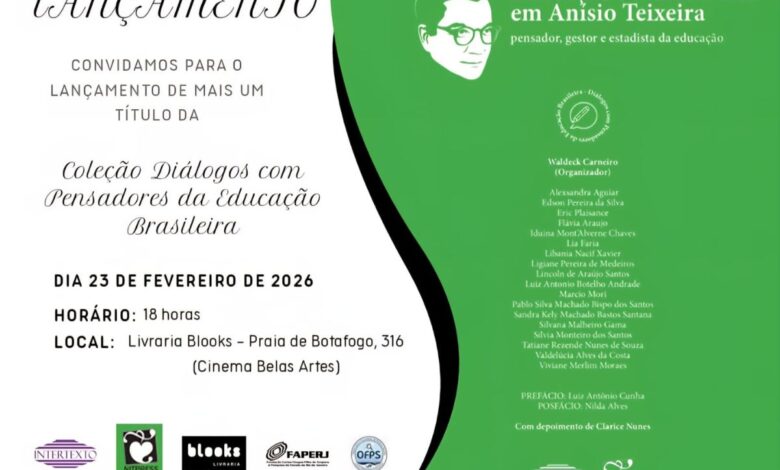 Livro sobre Anísio Teixeira será lançado no Rio de Janeiro