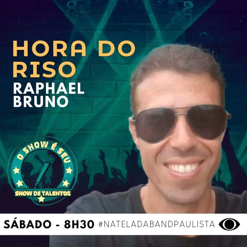 Comediante Raphael Bruno vai estrear seu novo quadro de humor no Programa "O Show é Seu" da Band