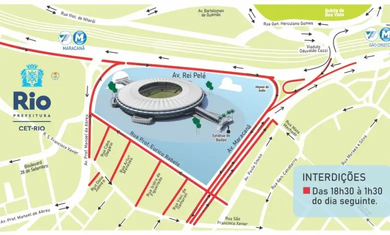 CET-Rio monta esquema de trânsito para jogo da Libertadores, no Maracanã, nesta quarta-feira - Prefeitura da Cidade do Rio de Janeiro